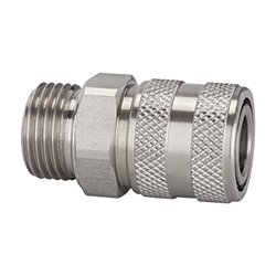 Riegler Schnellverschlusskupplung NW 7,2, Edelstahl 1.4305, G 3/8 AG