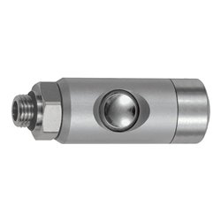 Riegler Druckknopf-Sicherheitskupplung NW 5,5, drehbar, Alu, G 1/4 AG