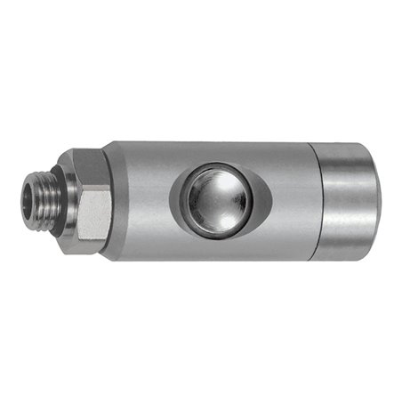 Riegler Druckknopf-Sicherheitskupplung NW 5,5, drehbar, Alu, G 1/4 AG