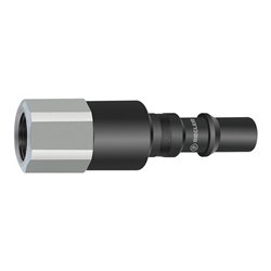 Riegler Nippel mit RSV für Kupplungen NW 8, ISO 6150 C, Stahl, G 3/8 IG