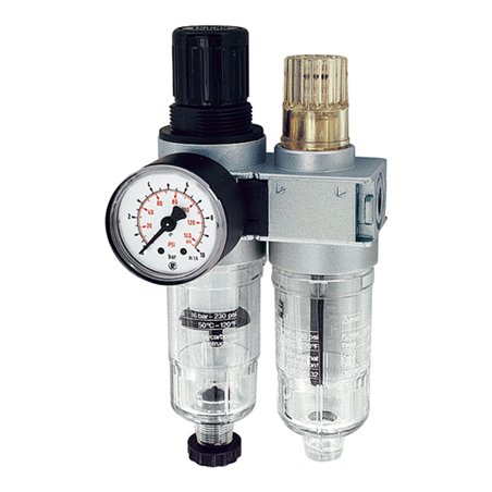 Riegler Wartungseinheit 2-tlg. »multifix-mini«, mit PC-Behälter, G 1/8