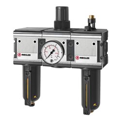 Riegler Wartungseinheit 3-tlg. »multifix« mit Metallbehälter, BG 4, G 3/4