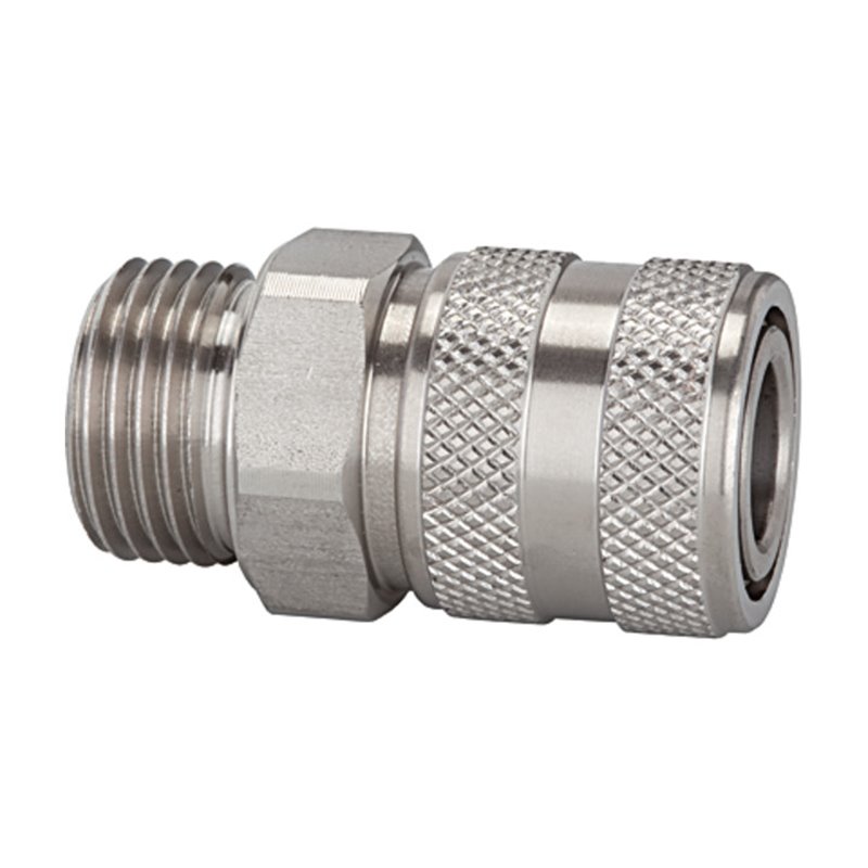 Riegler Schnellverschlusskupplung NW 7,2, Edelstahl 1.4305, G 1/4 AG