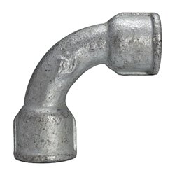 Riegler Bogen 2, lang, 90°, IG/IG, Rp 3, schw. Temperguss feuerverz.