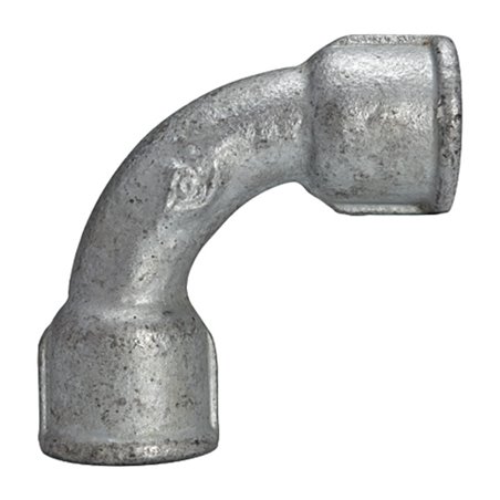 Riegler Bogen 2, lang, 90°, IG/IG, Rp 3, schw. Temperguss feuerverz.