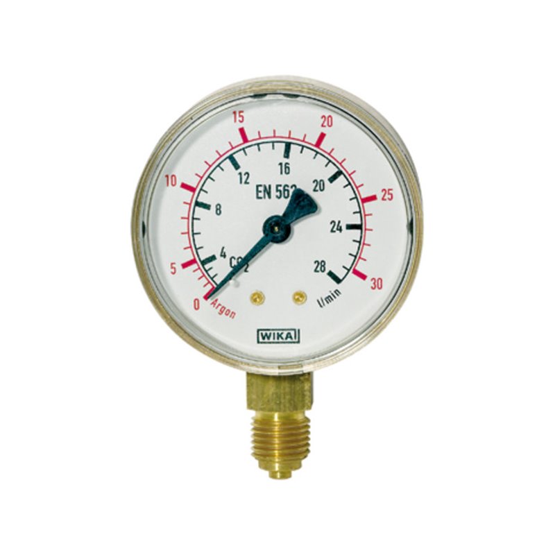 Riegler Manometer Sauerstoff, G 1/4 radial unten, 0 - 20/40 bar, Ã˜ 63 mm