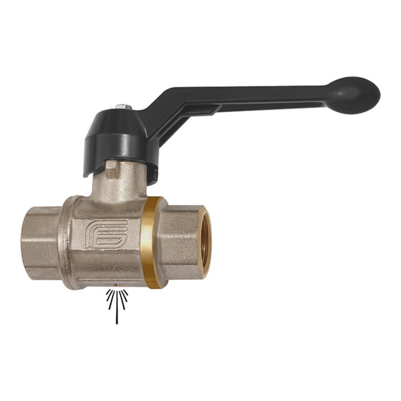 Riegler Sicherheitskugelhahn n. abschließ., Entlüftung, MS ver., Rp 1 1/4