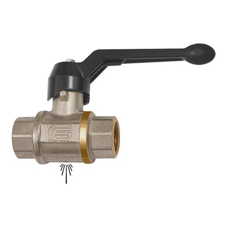 Riegler Sicherheitskugelhahn n. abschließ., Entlüftung, MS ver., Rp 1 1/4