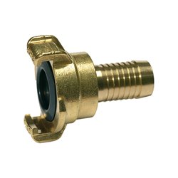 Riegler GEKA-Schlauchstück, 360° drehbar, Messing blank, LW 25