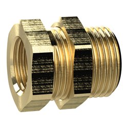 Riegler Schottverschraub., M49x2 a., G 1 1/4 i., SW1 55, SW2 60, Messing