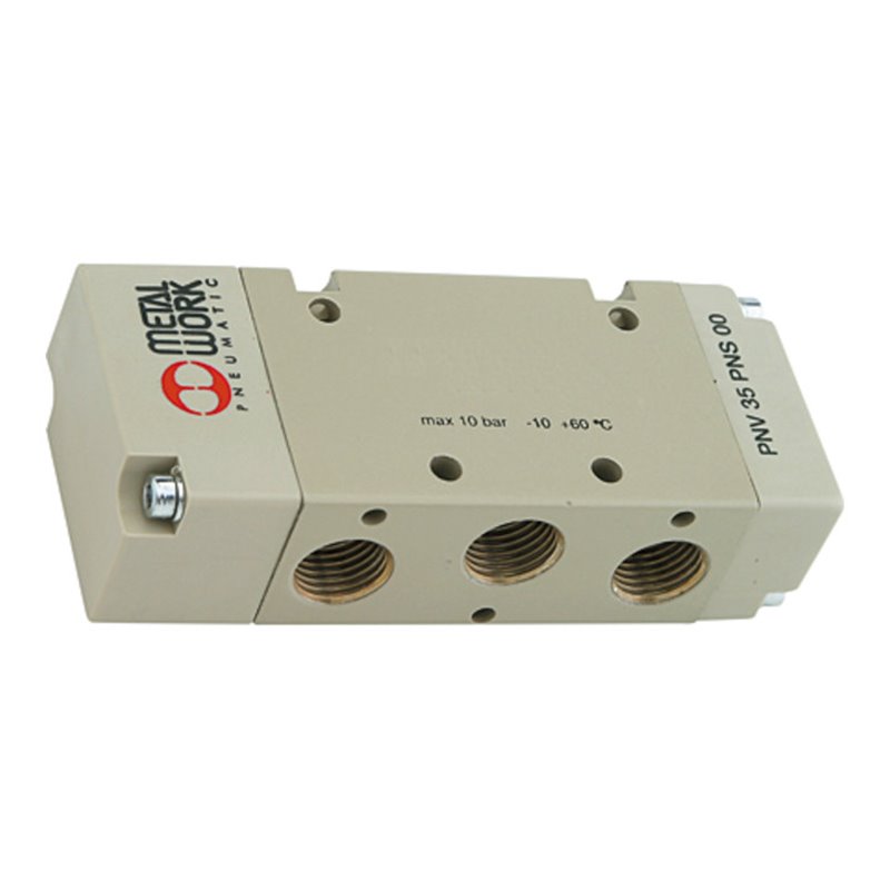 Riegler 5/2-Wegeventil, pneumatisch, monostabil, Anschluss G 1/8, DN 5