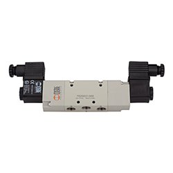 Riegler 5/2-Wegeventil, elektropneumatisch, bistabil, G 1/8, 24 V DC