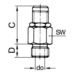 Riegler Mini-Abblasventil, Edelstahl, G 1/8, Ansprechdruck 1,0 - 4,0 bar