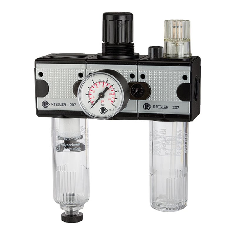 Riegler Wartungseinheit 3-tlg.  »multifix «, mit PC-Behälter, BG 5, G 1