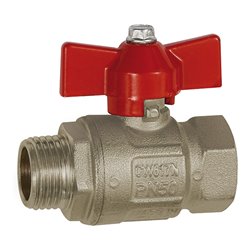 Riegler Kugelhahn Basisausführung, Flügelgriff, IG/AG, MS vern., G 1 1/4