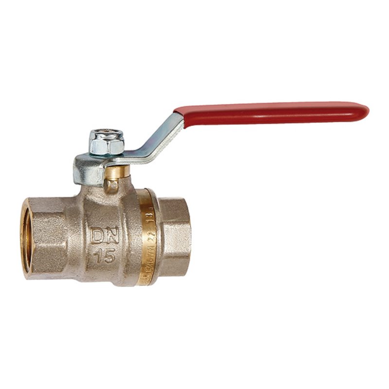 Riegler Kugelhahn Standardausfür, roter Hebel, IG/IG, MS vern., G 2 1/2