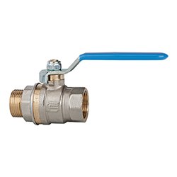 Riegler Kugelhahn Standardausfür, blauer Hebel, IG/AG, MS vern., G 2