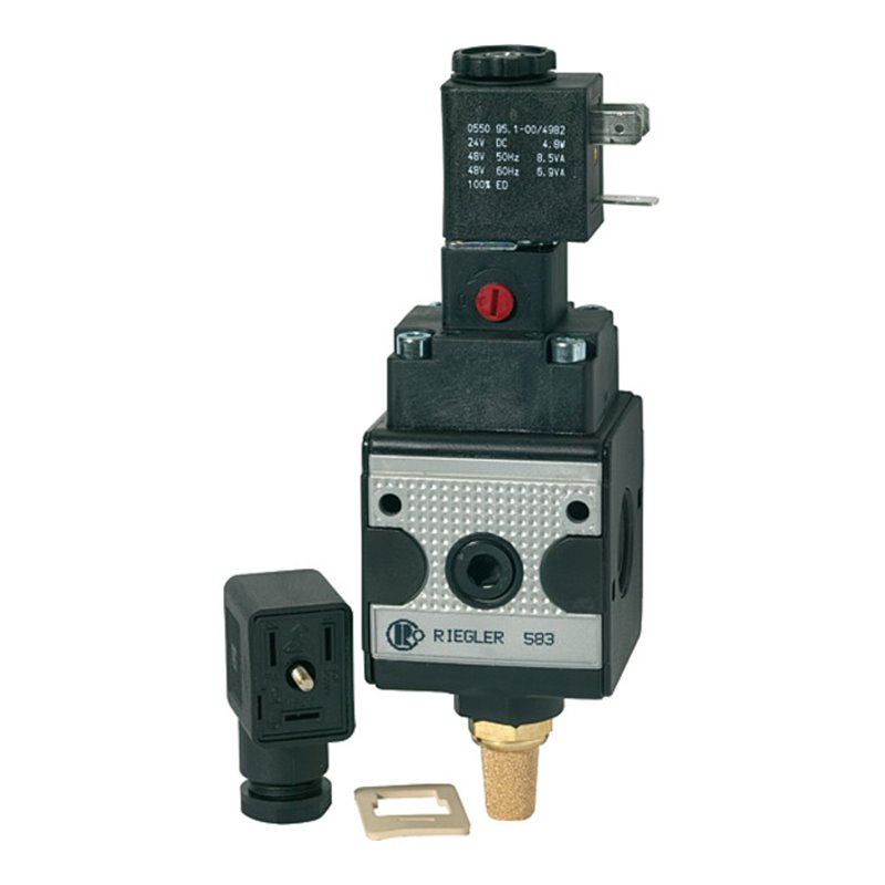 Riegler Schaltventil (3/2-Wegeventil) »multifix«, 24 V DC, BG 3, G 1/2