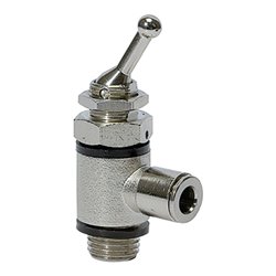 Riegler 3/2-Wege-Kipphebelventil, Schlauchseite, Steckverb.G1/8, Schl. 6