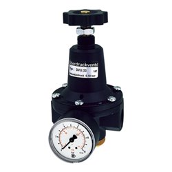 Riegler Druckbegrenzungsventil, inkl. Manometer, G 1/2, 0,1 - 3,0 bar