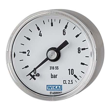 Riegler Manometer Ã˜ 40 mm, G 1/8 rückseitig, Messber. 0 - 2,5 bar, V4A