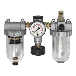 Riegler Wartungseinheit 3-tlg. »Standard«, mit PC-Behälter, BG 4, G 1 1/4