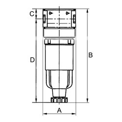 Riegler Mikrofilter »multifix-mini« mit PC-Behälter, 0,01 µm, BG 0, G 1/8