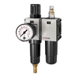 Riegler WE 2-tlg. »FUTURA-mini«, Metallbe., Stand.mano., G 1/4, 0,1-4, VA