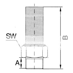 Riegler Schalldämpfer, Edelstahl 1.4401, G 1, SW 36
