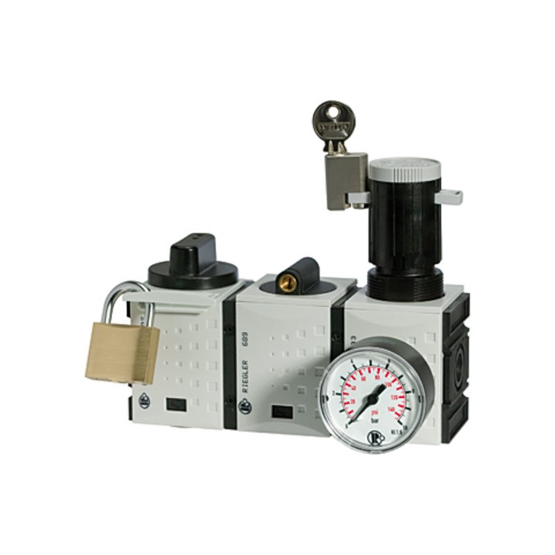 Riegler Wartungsstation SAFETY »FUTURA«, KH-AV-DR, BG 1, G 1/4, 2,5-8 bar