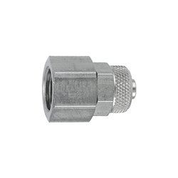 Riegler Gerade Aufschraubverschraubung, G 1/4 i., Schlauch 6/4, ES 1.4571