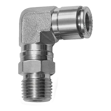 Riegler L-Steckverschraubung, drehbar, R 3/8 a., Schlauch-Ã˜ 8, ES 1.4404