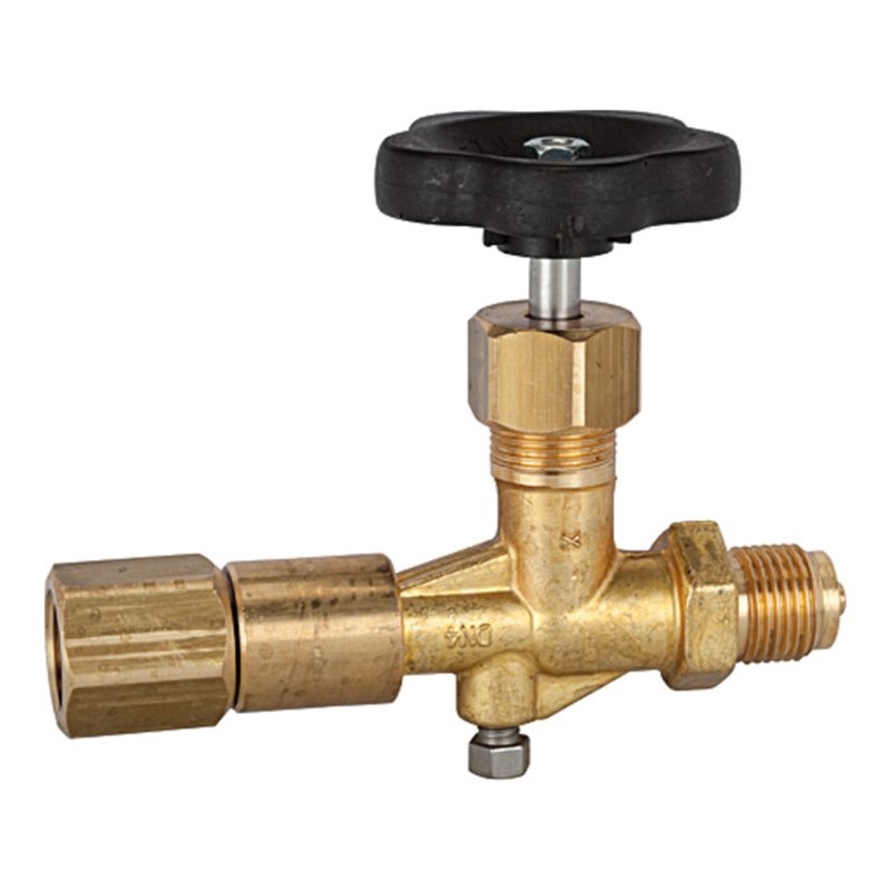 Riegler Mano-Absperrven., Zapfen-drehb. Muffe, DIN16270, ES 1.4571, G 1/2