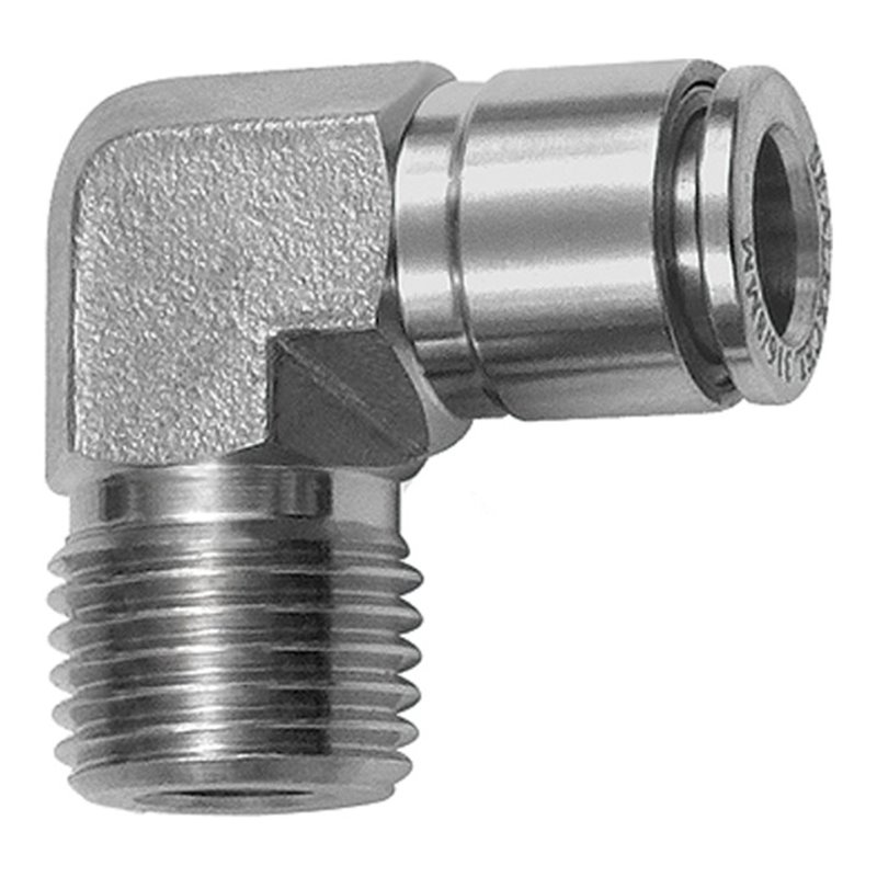 Riegler L-Steckverschraubung R 3/8 a., für Schlauch-Außen-Ã˜ 10, ES 1.4404