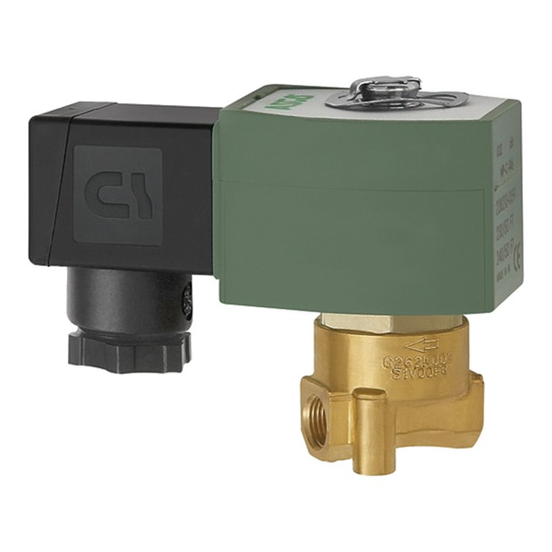 Riegler 2/2-Wege-MV., MS, NC, direktg., 24 V DC, FPM, G 1/4, PN 0-8 bar