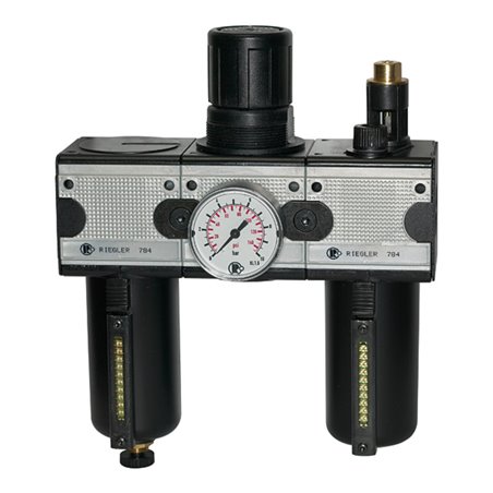 Riegler Wartungseinheit 3-tlg. »multifix« mit Metallbehälter, BG 1, G 1/4