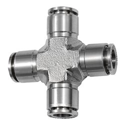 Riegler X-Steckverbindung, für Schlauch-Außen-Ã˜ 6, Edelstahl 1.4404