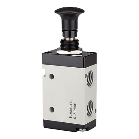 Riegler 5/2-Wegeventil, Druckknopfbetätigung, »3L«, G 1/4, 1300l/min