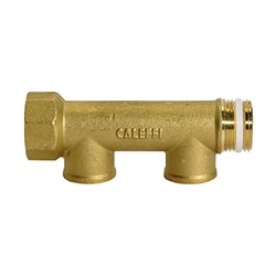 Riegler Verteilerrohr, 2 Abgänge, Eingang 2x1 1/4, Ausgang 2x1/2 IG, MS