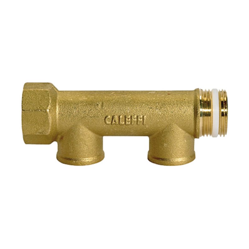 Riegler Verteilerrohr, 2 Abgänge, Eingang 2x1 1/4, Ausgang 2x1/2 IG, MS