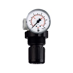 Riegler Druckbegrenzungsventil, inkl. Manometer, G 1/4, 0,1 - 2,0 bar