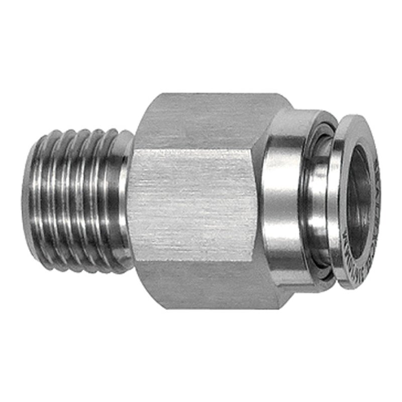 Riegler Gerade Steckverschraubung R 1/2 a., Schlauch-Außen-Ã˜ 16,ES 1.4404