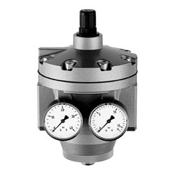 Riegler Hochleistungsdruckregler mit 2 Manometern, G 1 1/2, 0,1 - 3 bar