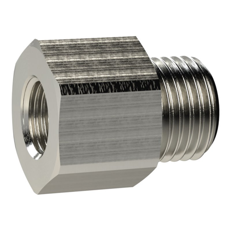 Riegler Reduziernippel lang, G 2 a., G 1 1/4 i., SW 70, Messing vern.