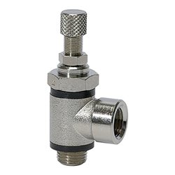 Riegler Drosselventil, beidseitige Drosselung (B) G 1/2 IG, G 1/2