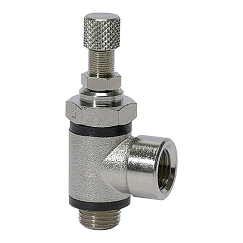 Riegler Drosselventil, beidseitige Drosselung (B) G 1/2 IG, G 1/2