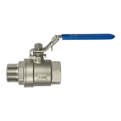 Riegler Edelstahlkugelhahn, 2-teilig, Innen-/Außengewinde, G 2, DN 50