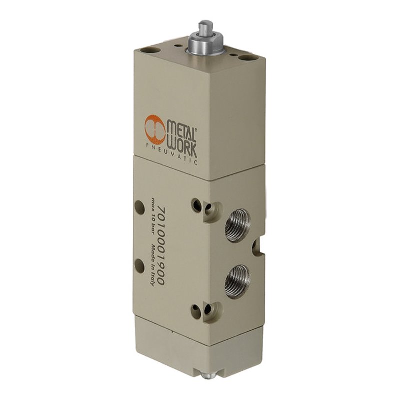 Riegler Stößelventil, 5/2-Wege, monostabil, NC, G 1/8