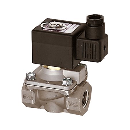 Riegler 2/2-Wege-MV., ES, FPM, NC, zwangsg., 24 V DC, G 1/2, PN 0-3 bar