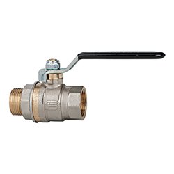 Riegler Kugelhahn Standardausfür, schwarzer Hebel, IG/AG, MS vern. G 1 1/2